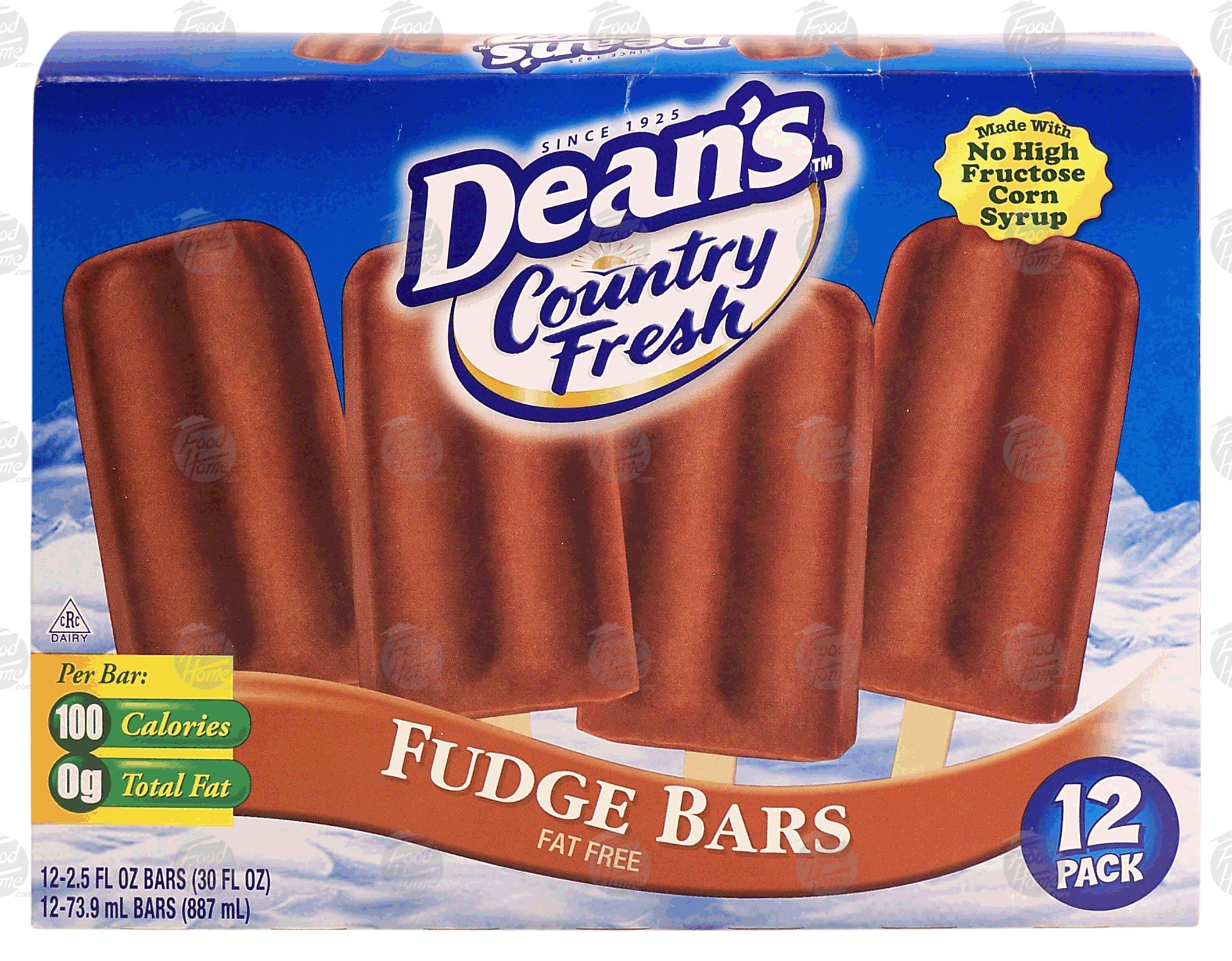 Dean's Country Fresh fudge bars, fat free, 12 pack Full-Size Picture